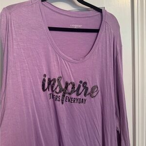 Catherines Lavender Inspire Graphic Top
